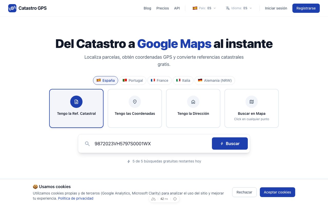 Buscador con referencia catastral